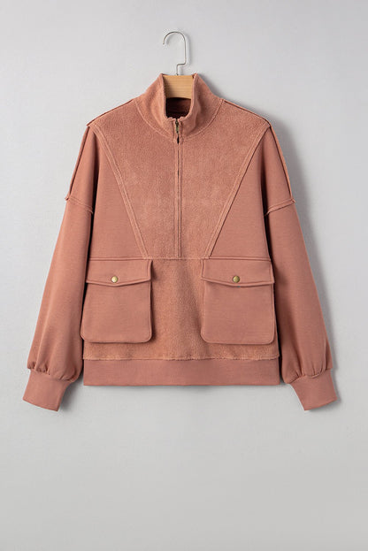 Mabel Half Zipper Baggy Sweatshirt - Hello Beautiful Boutique15% OFFThreaded Pear
