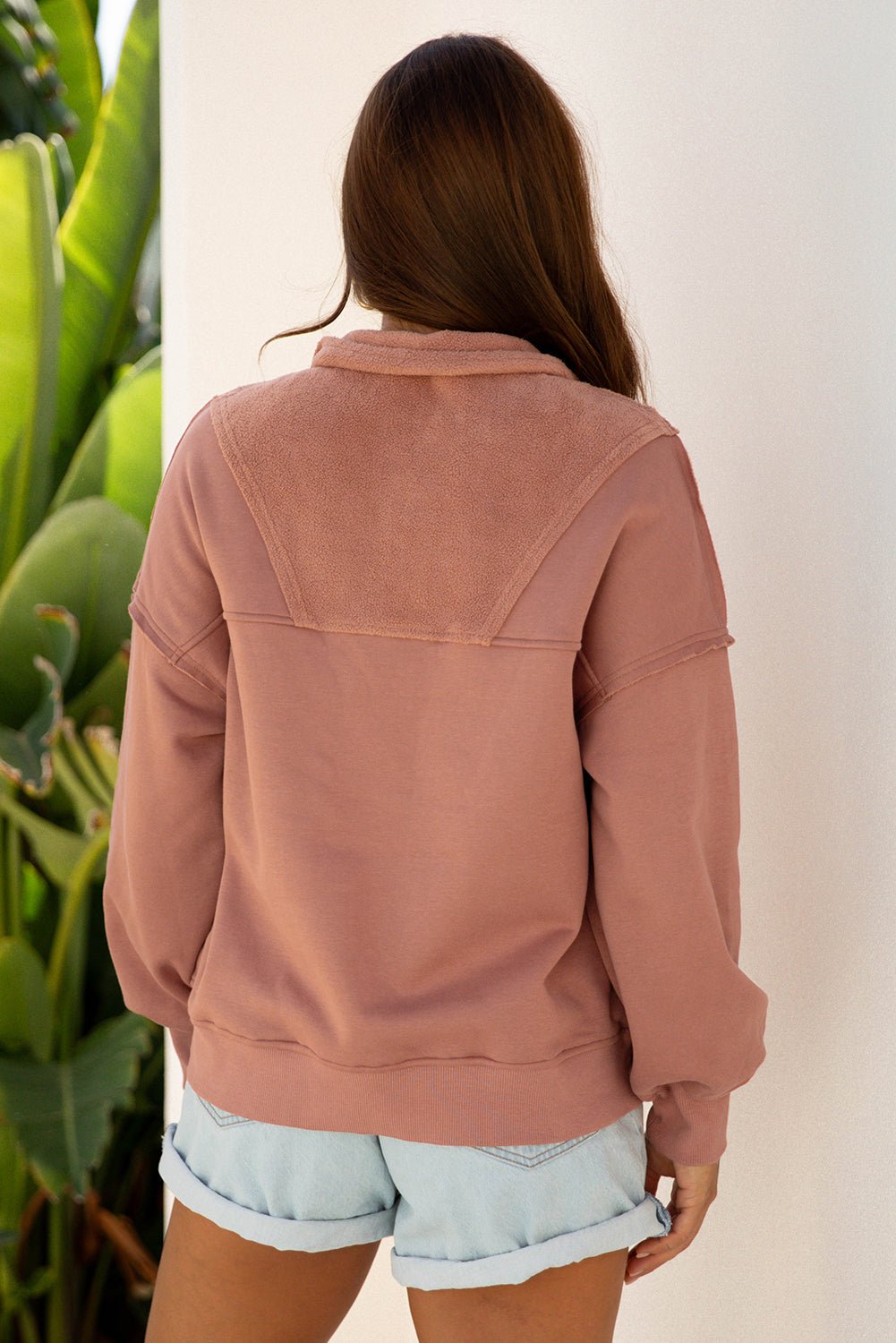 Mabel Half Zipper Baggy Sweatshirt - Hello Beautiful Boutique15% OFFThreaded Pear
