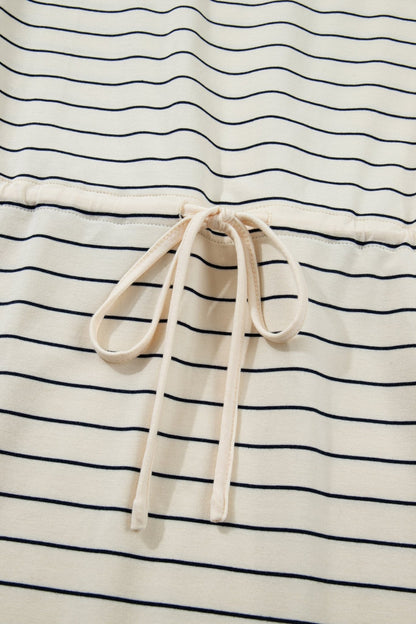 Mabel Stripe Drawstring Tunic Tank - Hello Beautiful BoutiqueMini DressesThreaded Pear