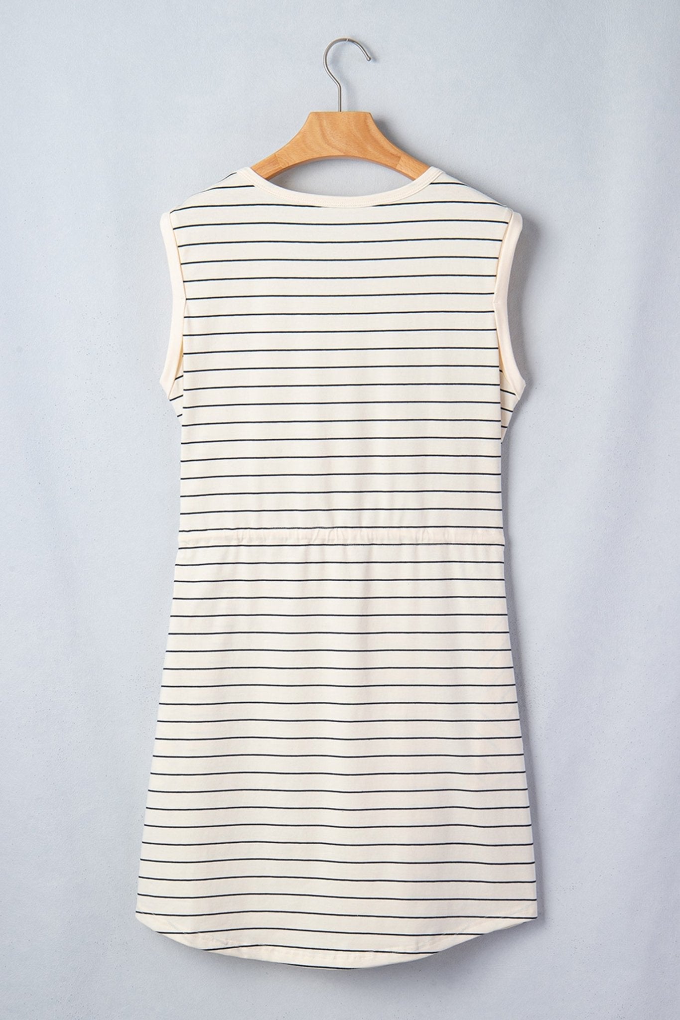 Mabel Stripe Drawstring Tunic Tank - Hello Beautiful BoutiqueMini DressesThreaded Pear