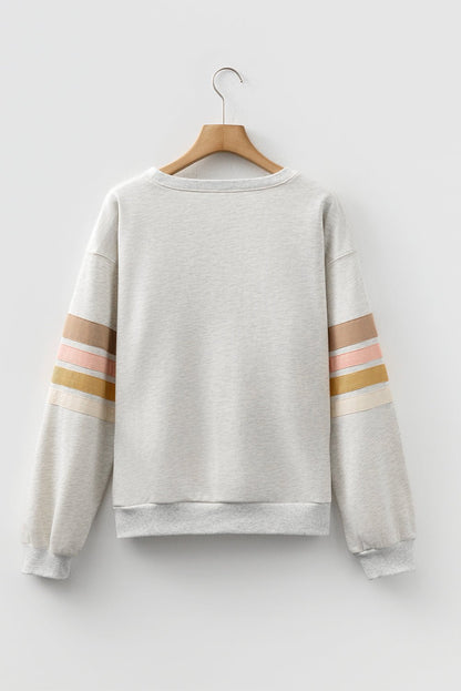 Maci Patchwork Drop Shoulder Sweatshirt - Hello Beautiful BoutiqueSweatshirts & HoodiesThreaded Pear