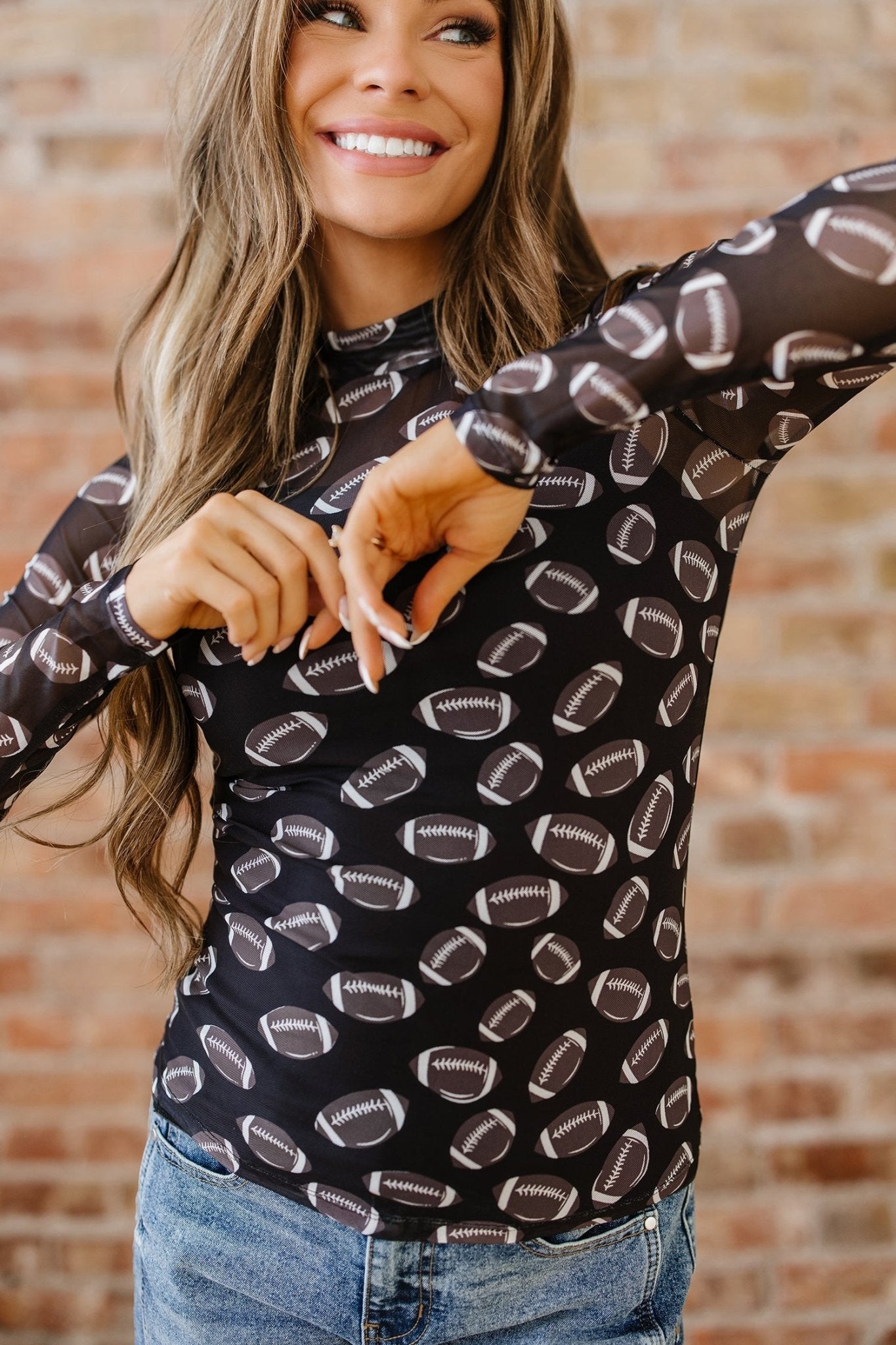 Maci Rugby Mesh Sheer Long Sleeve Top - Hello Beautiful Boutique15% OFFThreaded Pear