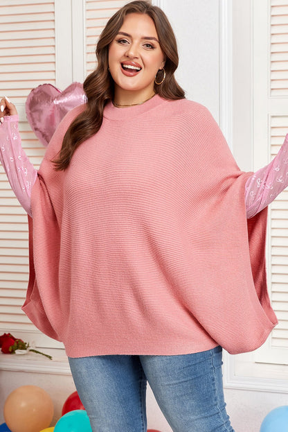 Maci Sleeve Poncho Style PLUS Sweater - Hello Beautiful BoutiquePlus Size Sweaters & CardigansThreaded Pear