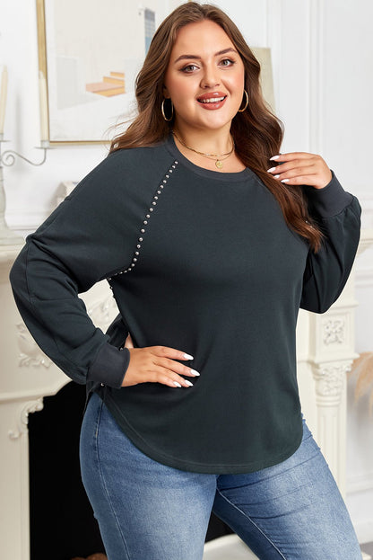 Mackenzie Edge Mineral Wash PLUS Jumper - Hello Beautiful BoutiquePlus Size Long Sleeve TopsThreaded Pear