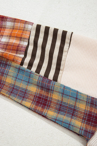 Mackenzie Plaid Patchwork Half PLUS Pullover - Hello Beautiful Boutique15% OFFThreaded Pear
