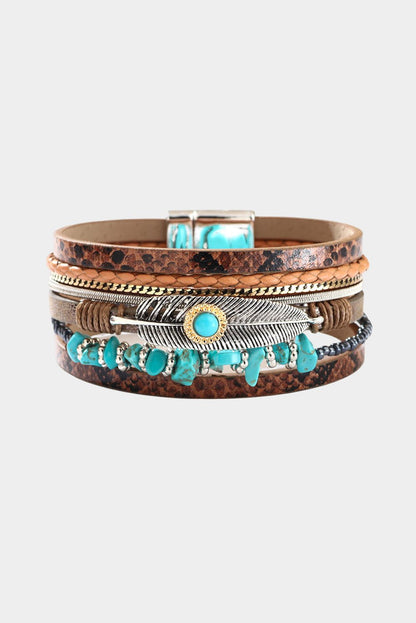 Mackenzie Vintage Layer Leather Bracelet - Hello Beautiful BoutiqueJewelryThreaded Pear