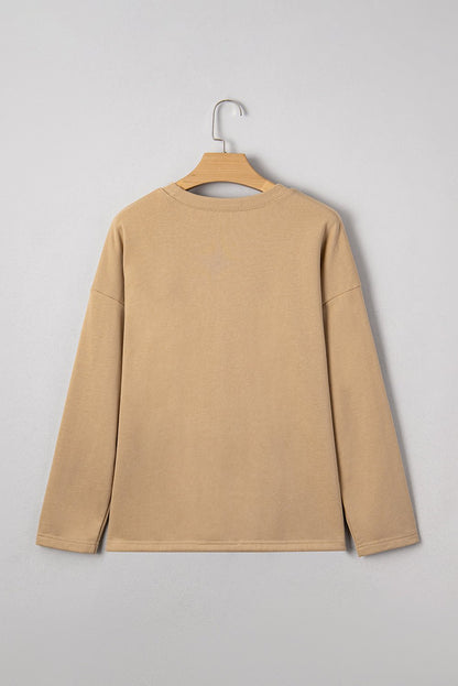 Macy Drawstring Hemline Oversize Long Sleeve Top - Hello Beautiful BoutiqueLong Sleeve TopsThreaded Pear