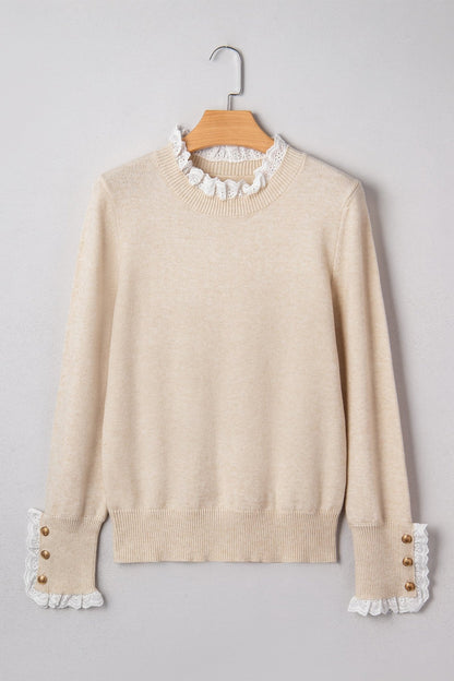 Madalyn Patchwork Cuffs Loose Sweater - Hello Beautiful BoutiqueSweatersThreaded Pear