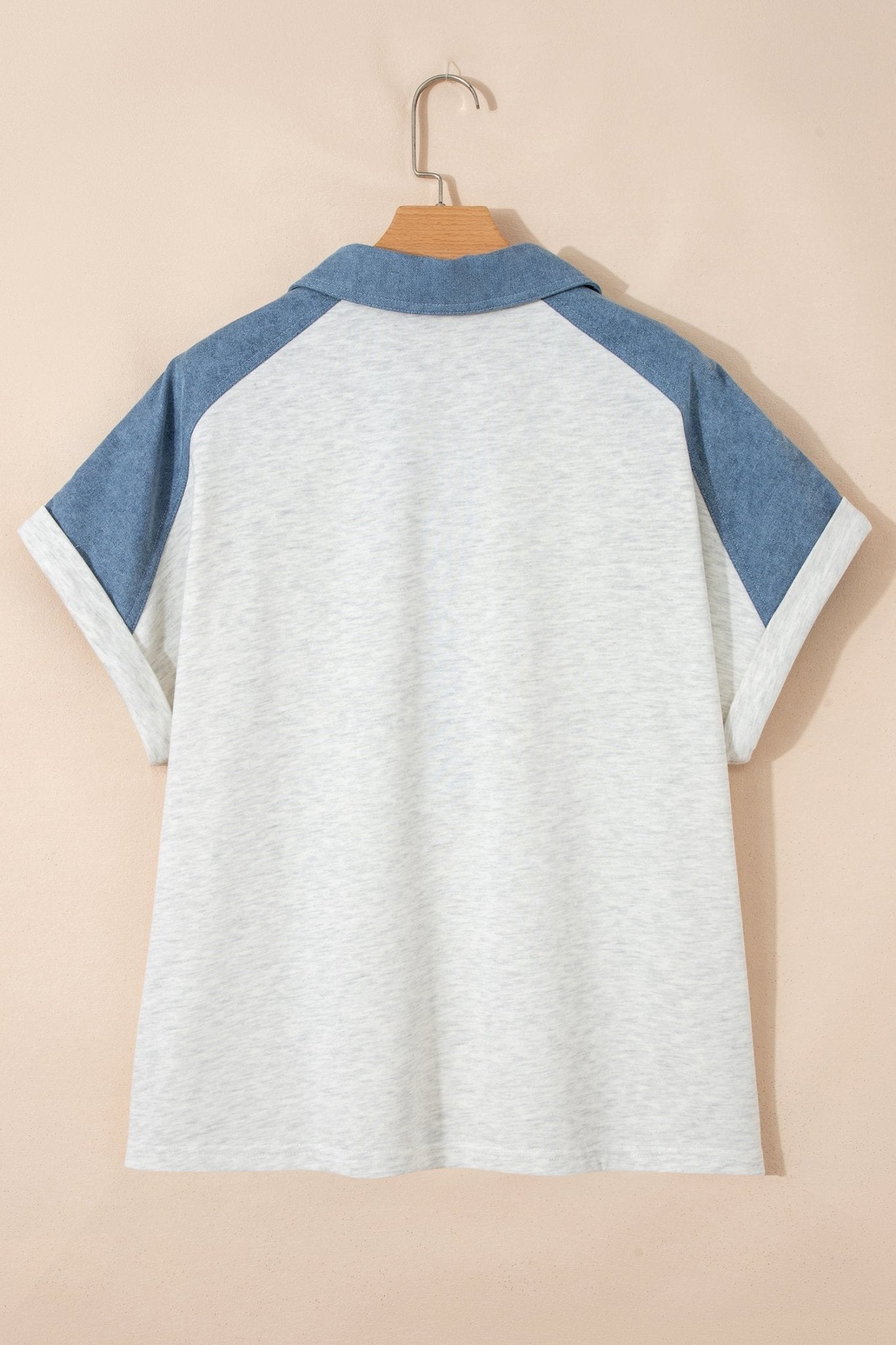 Maddie Cuffed Sleeve Polo PLUS Tee - Hello Beautiful BoutiquePlus Size Tops & TeesThreaded Pear