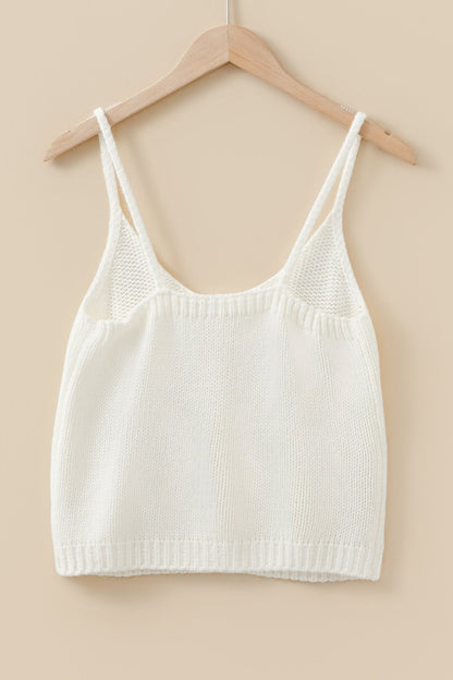 Maddie Flower Spaghetti Straps Sweater - Hello Beautiful BoutiqueSweater VestsThreaded Pear