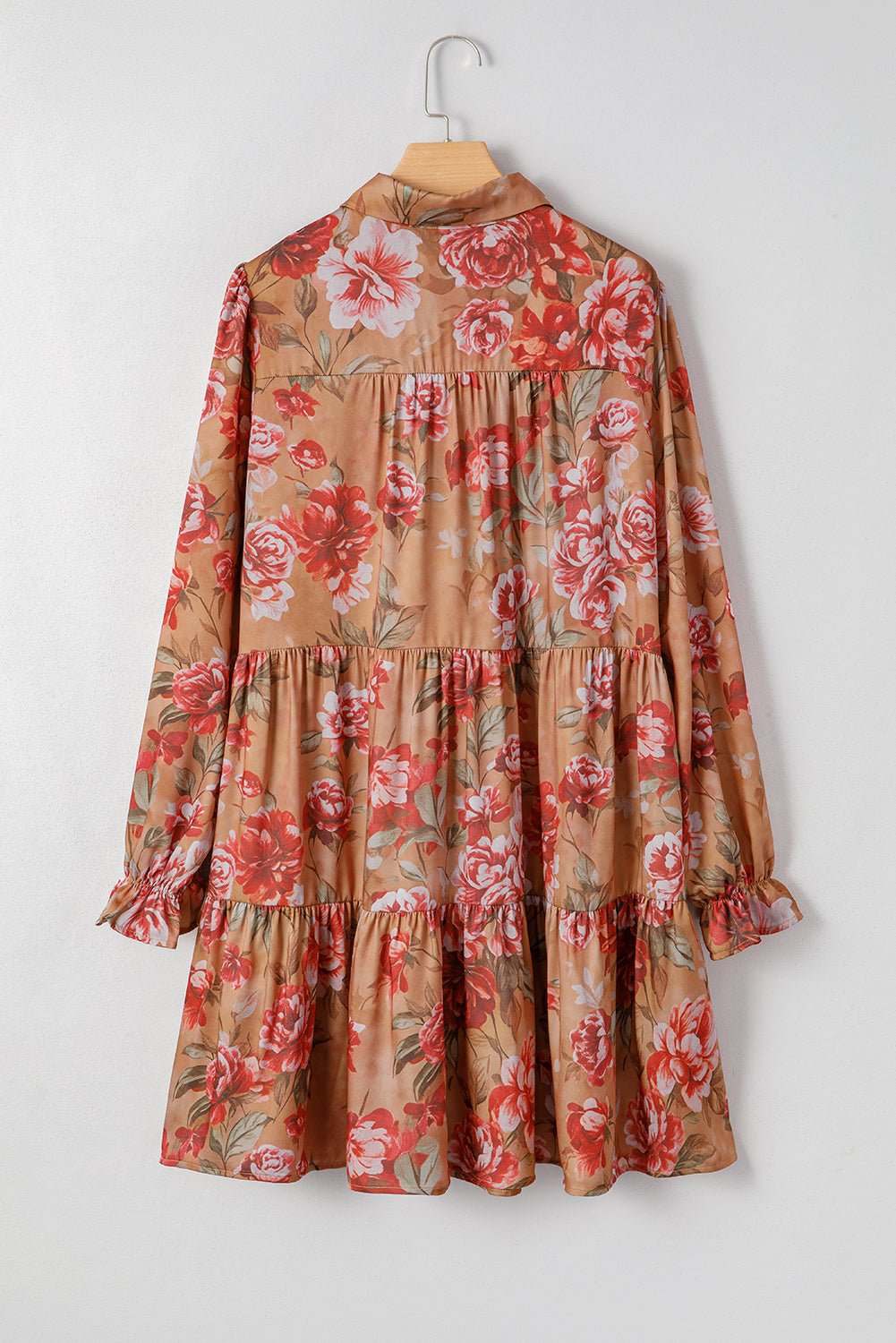 Maddie Ruffle Mini Dress Long Sleeve Top - Hello Beautiful BoutiqueFloral DressesThreaded Pear