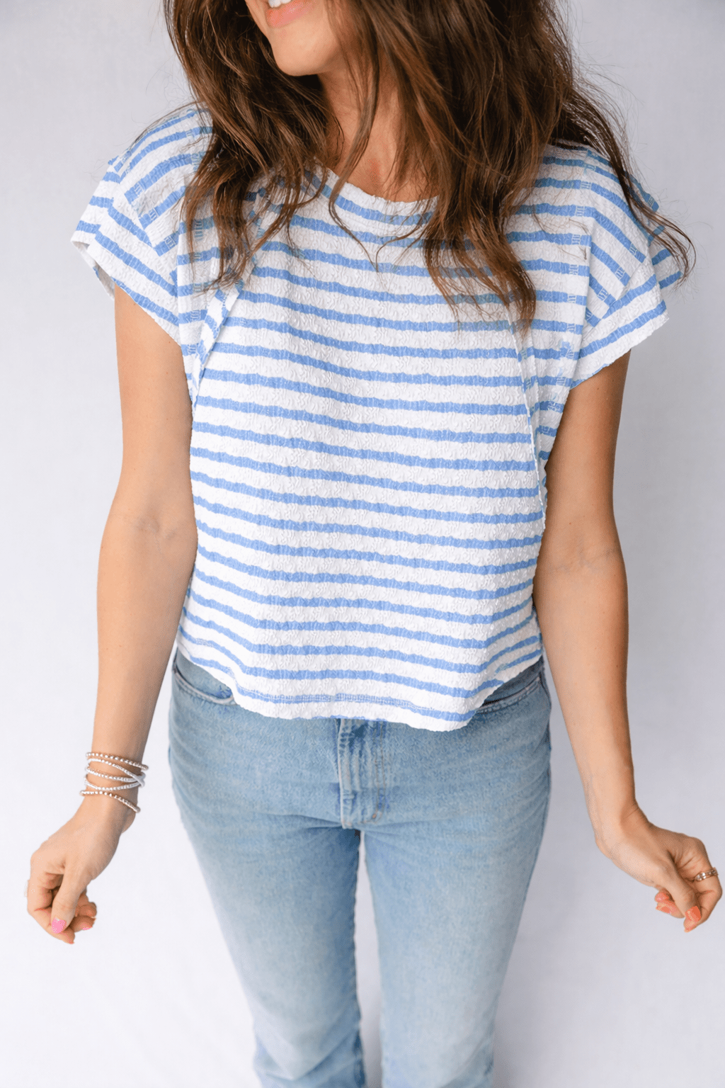 Maddie Sleeve Patchwork T Shirt - Hello Beautiful BoutiqueTops & TeesThreaded Pear