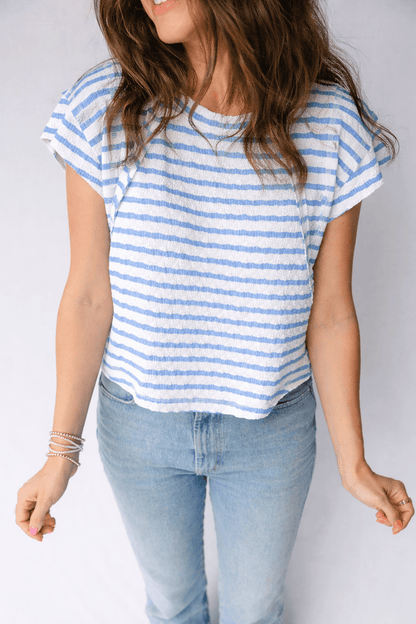 Maddie Sleeve Patchwork T Shirt - Hello Beautiful BoutiqueTops & TeesThreaded Pear