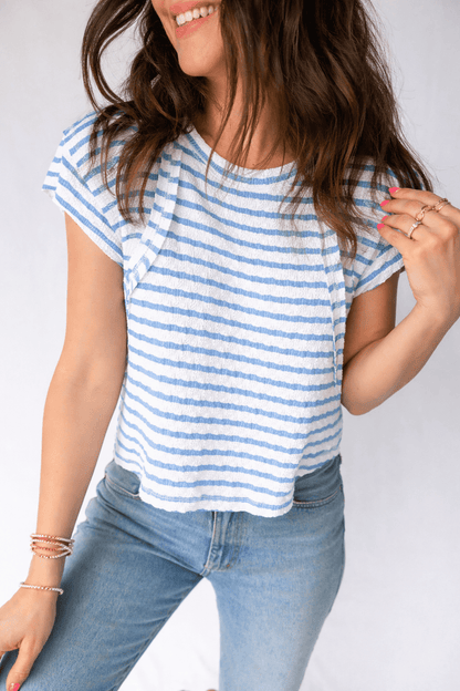 Maddie Sleeve Patchwork T Shirt - Hello Beautiful BoutiqueTops & TeesThreaded Pear