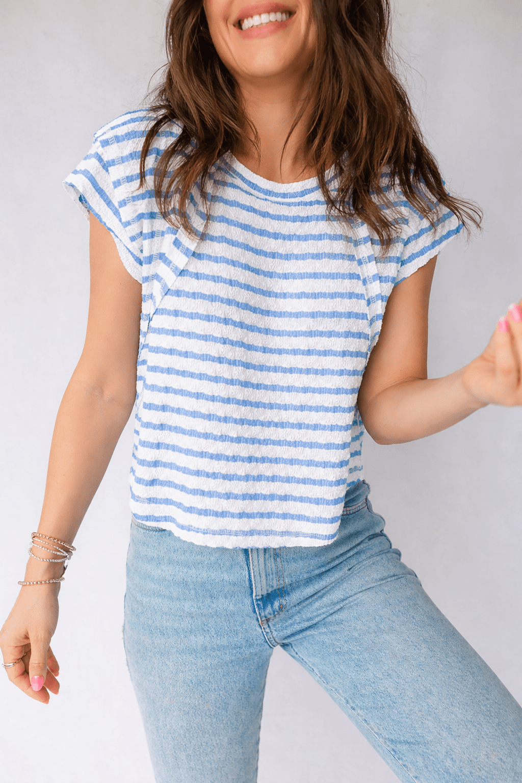 Maddie Sleeve Patchwork T Shirt - Hello Beautiful BoutiqueTops & TeesThreaded Pear