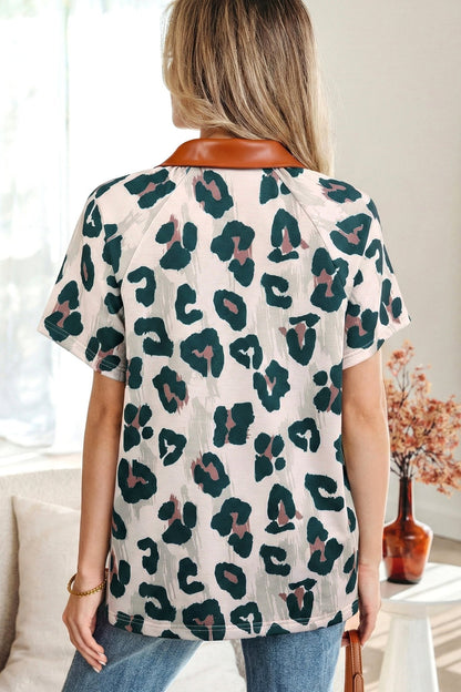 Madelynn Collared Short Sleeve Blouse - Hello Beautiful BoutiqueBlouses & ShirtsThreaded Pear