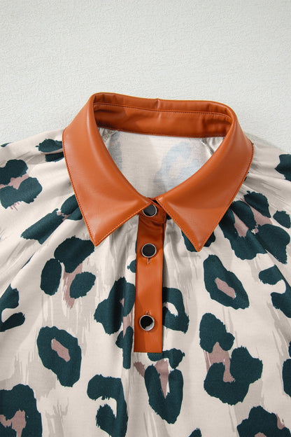 Madelynn Collared Short Sleeve Blouse - Hello Beautiful BoutiqueBlouses & ShirtsThreaded Pear