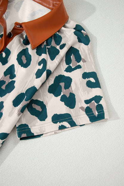 Madelynn Collared Short Sleeve Blouse - Hello Beautiful BoutiqueBlouses & ShirtsThreaded Pear