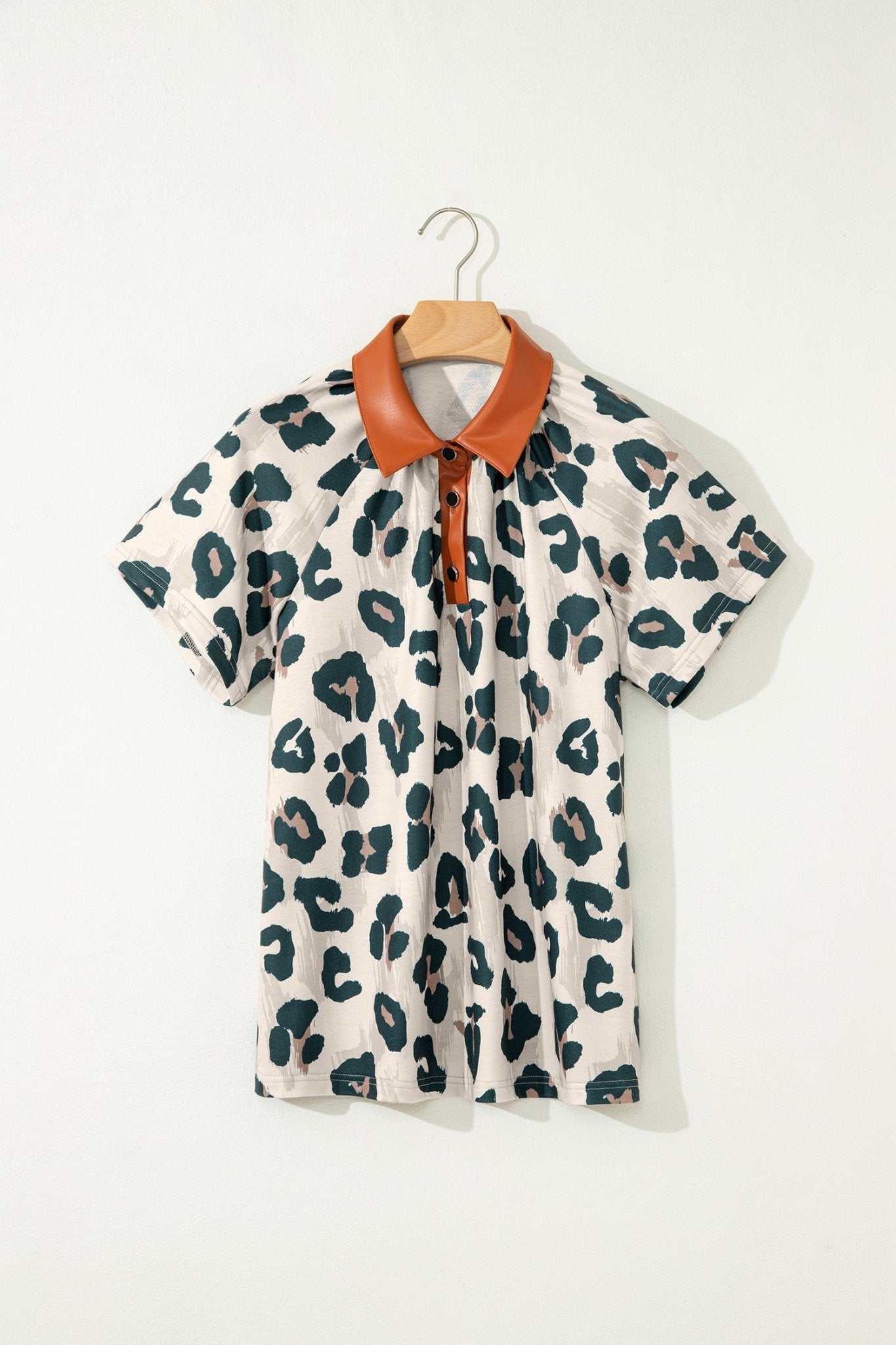 Madelynn Collared Short Sleeve Blouse - Hello Beautiful BoutiqueBlouses & ShirtsThreaded Pear