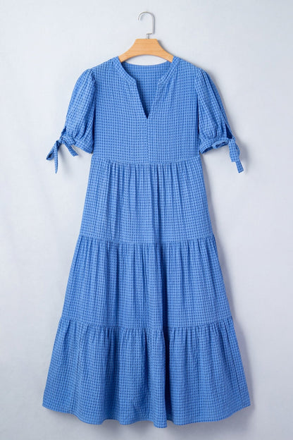 Madelynn Sleeve Tiered Midi Dress - Hello Beautiful BoutiqueMidi DressesThreaded Pear