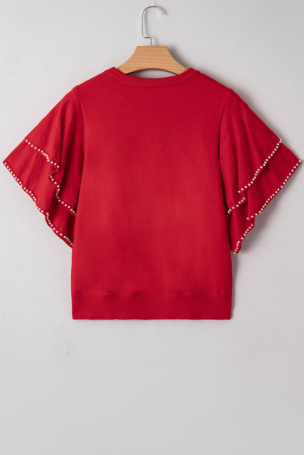 Madilynn Ruffle Short Sleeve Sweater - Hello Beautiful BoutiqueShort Sleeve SweatersThreaded Pear
