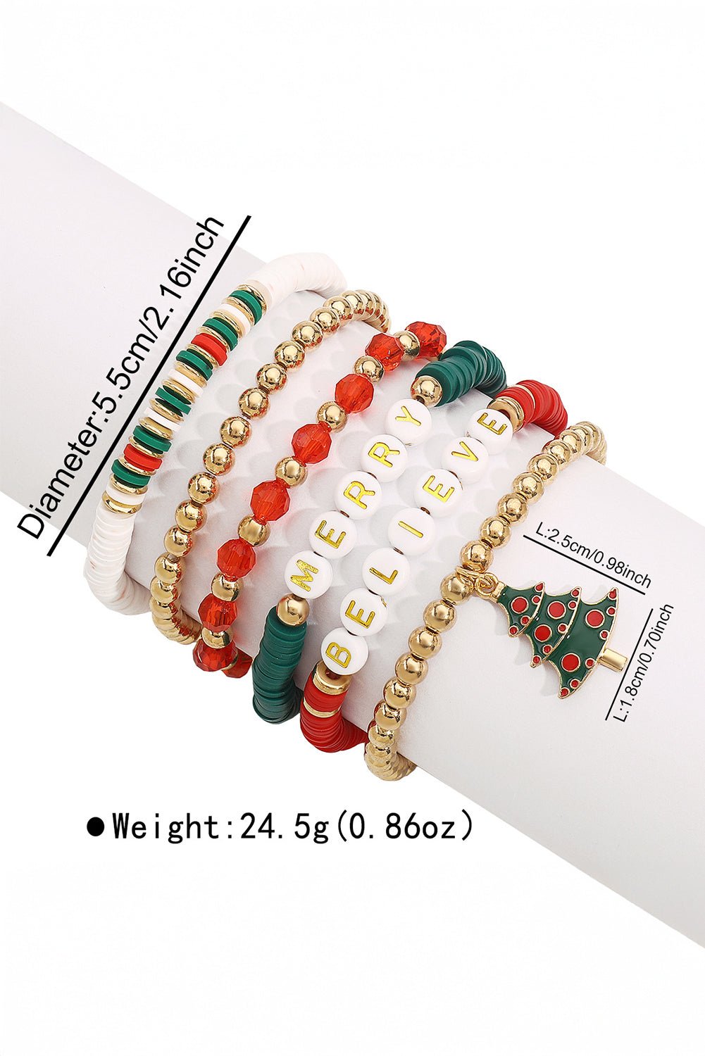 Madison Christmas 6pcs Bracelet Set - Hello Beautiful BoutiqueJewelryThreaded Pear