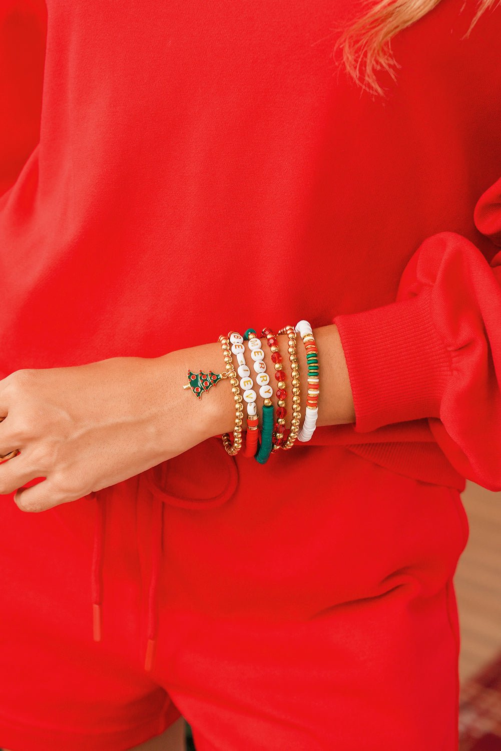Madison Christmas 6pcs Bracelet Set - Hello Beautiful BoutiqueJewelryThreaded Pear