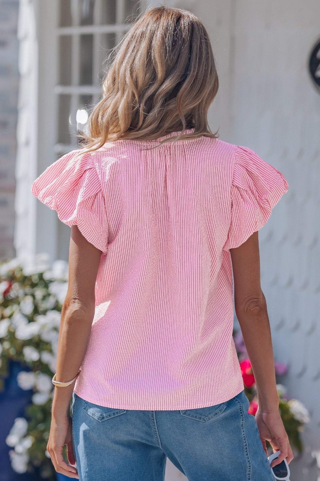 Maelynn Short Bubble Sleeve Blouse - Hello Beautiful BoutiqueBlouses & ShirtsThreaded Pear