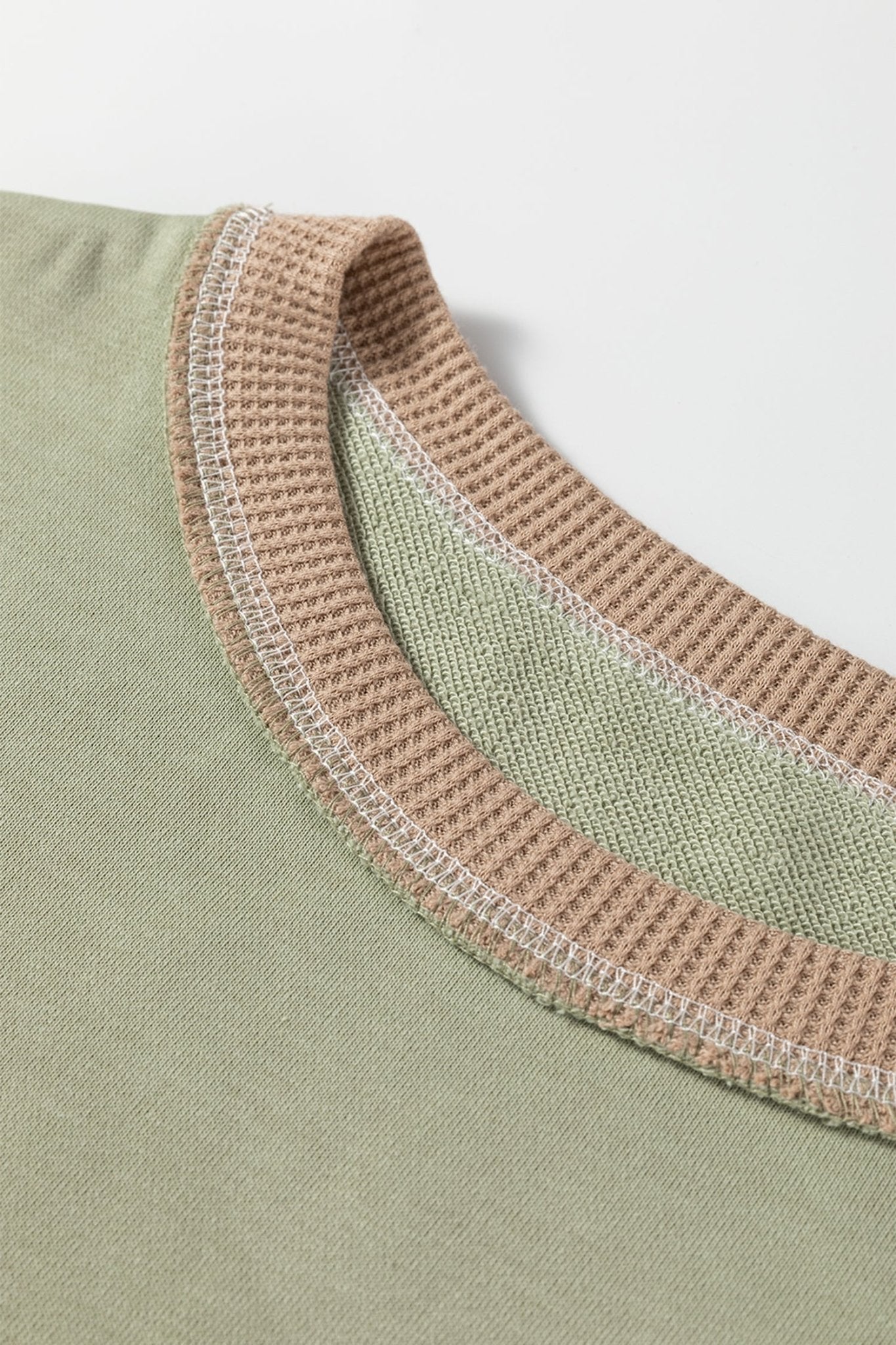 Maelynn Waffle Patchwork Oversize Sweatshirt - Hello Beautiful BoutiqueSweatshirts & HoodiesThreaded Pear