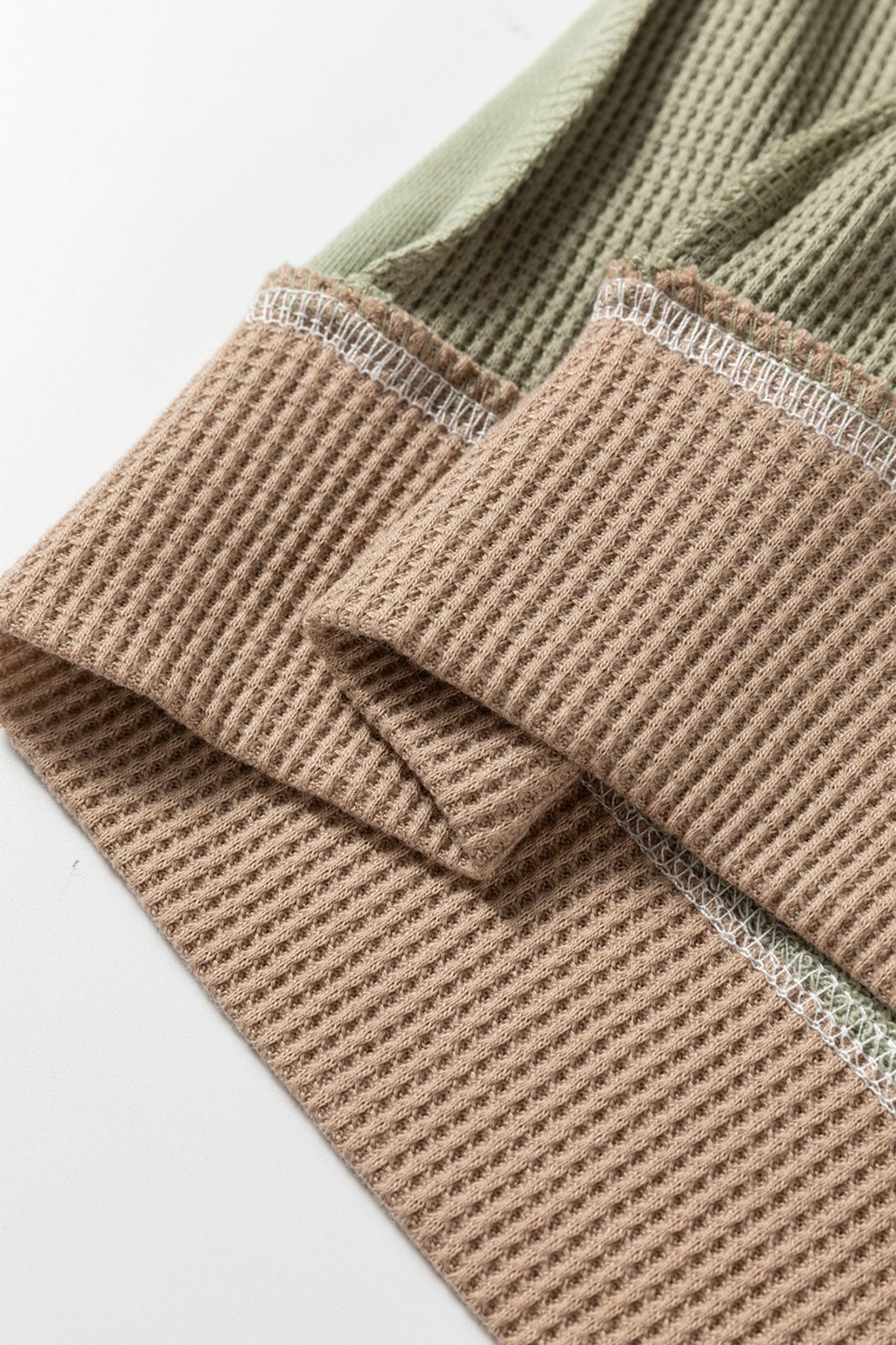 Maelynn Waffle Patchwork Oversize Sweatshirt - Hello Beautiful BoutiqueSweatshirts & HoodiesThreaded Pear