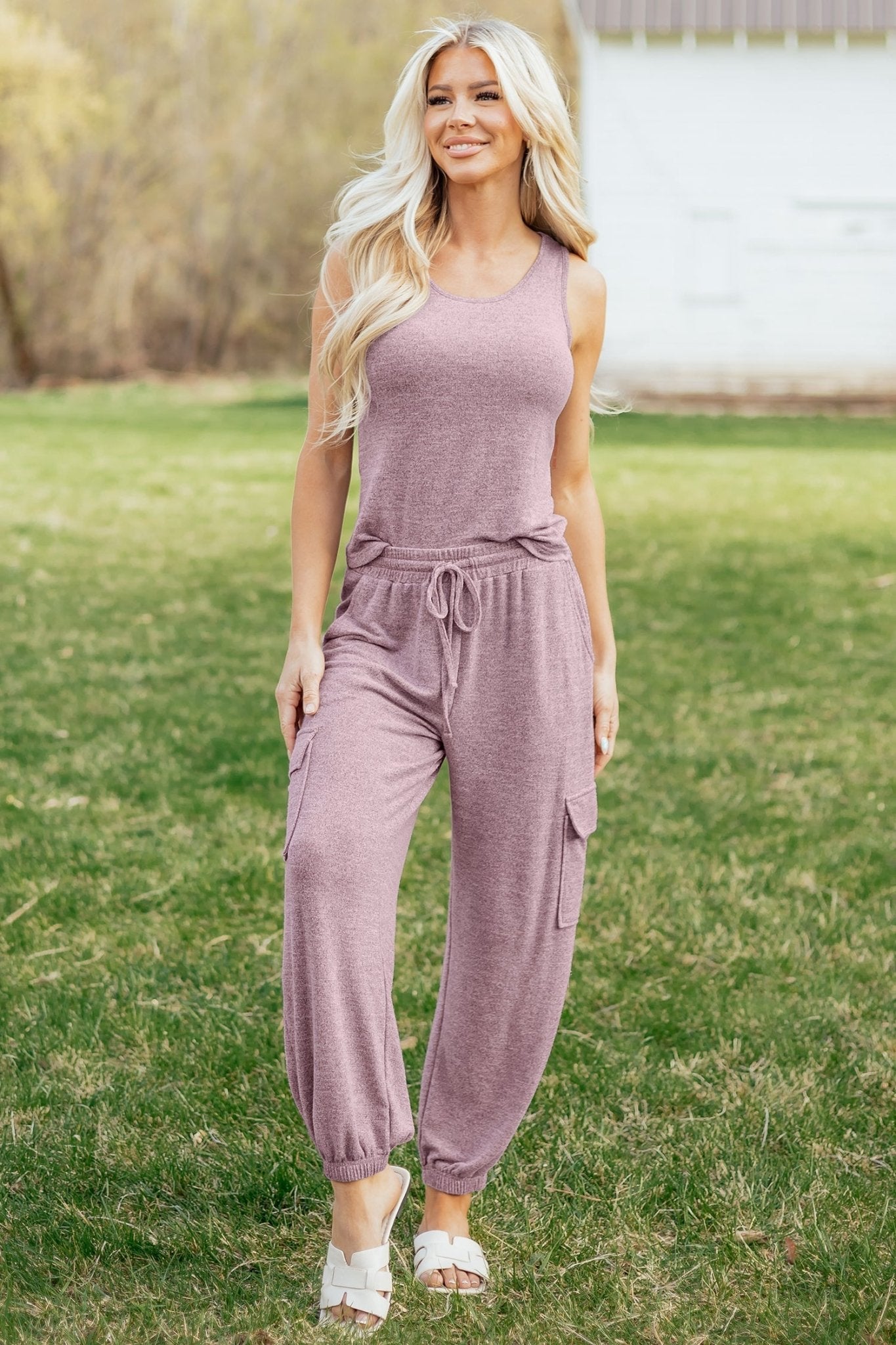 Maeve Bouquet Casual Tank Top Set - Hello Beautiful BoutiquePant SetsThreaded Pear