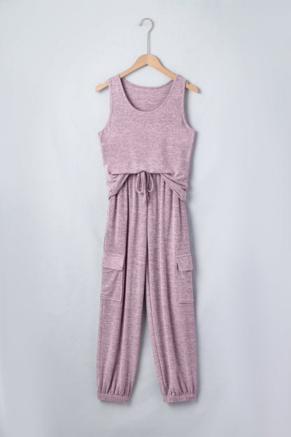 Maeve Bouquet Casual Tank Top Set - Hello Beautiful BoutiquePant SetsThreaded Pear