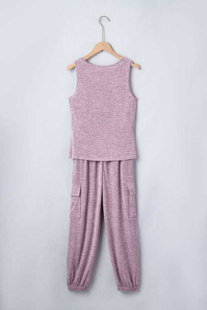 Maeve Bouquet Casual Tank Top Set - Hello Beautiful BoutiquePant SetsThreaded Pear