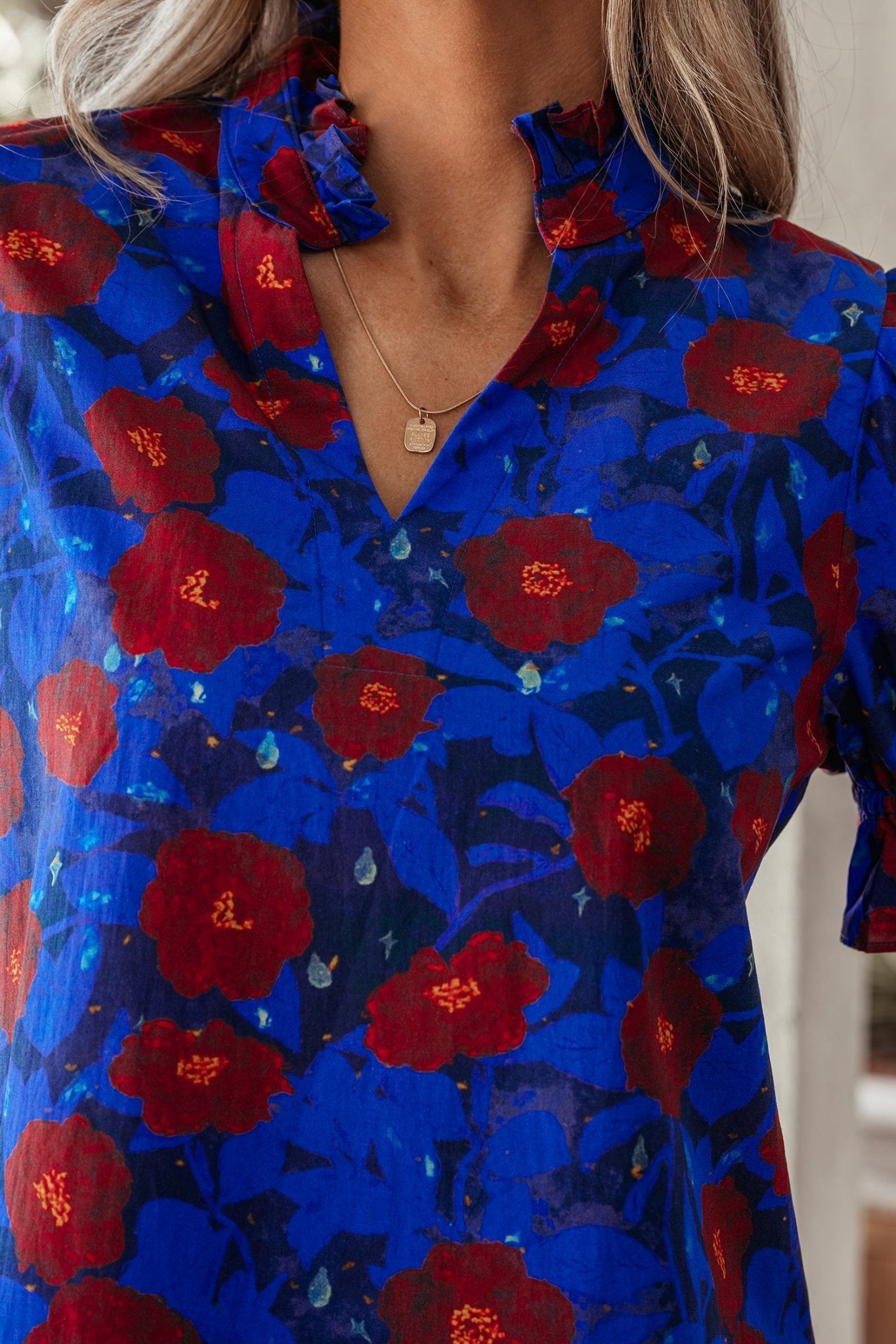 Maeve Sleeve Frilled Floral Blouse - Hello Beautiful BoutiqueBlouses & ShirtsThreaded Pear