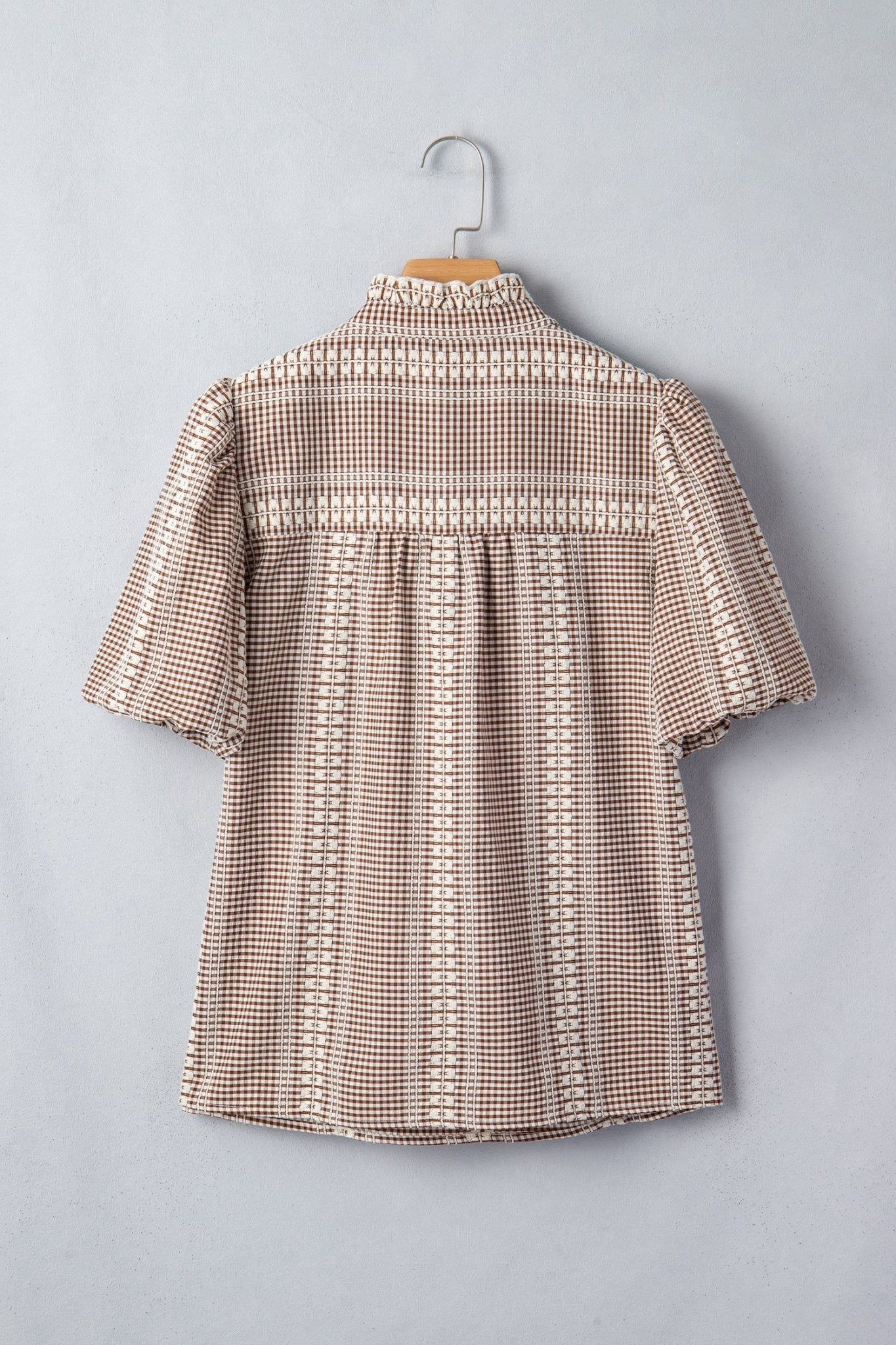 Maggie Puff Sleeve Gingham Blouse - Hello Beautiful BoutiqueBlouses & ShirtsThreaded Pear