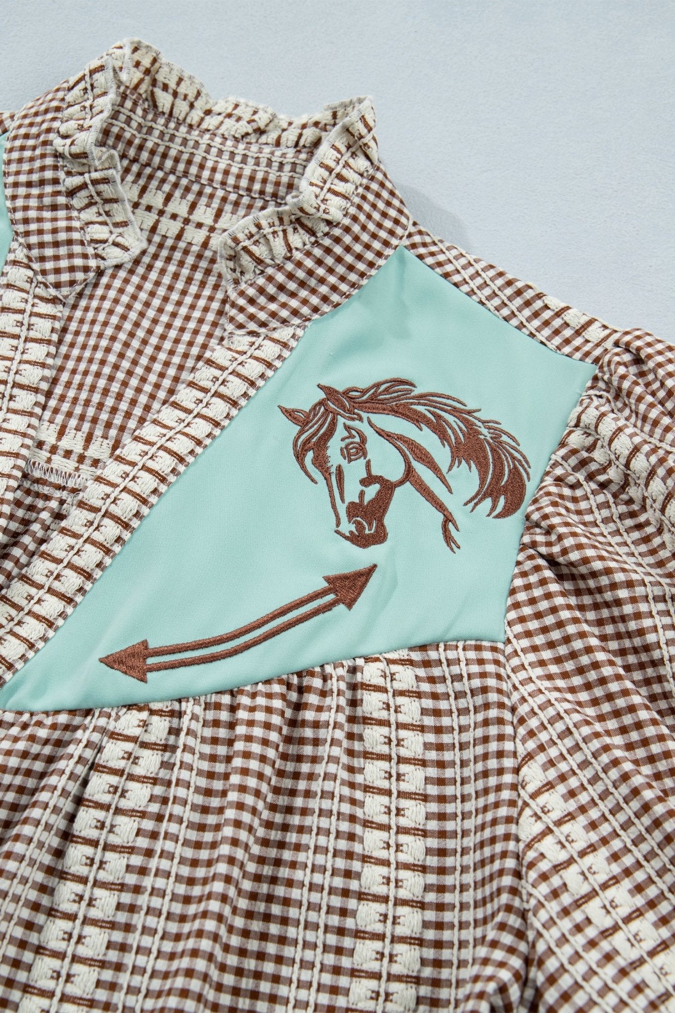 Maggie Puff Sleeve Gingham Blouse - Hello Beautiful BoutiqueBlouses & ShirtsThreaded Pear