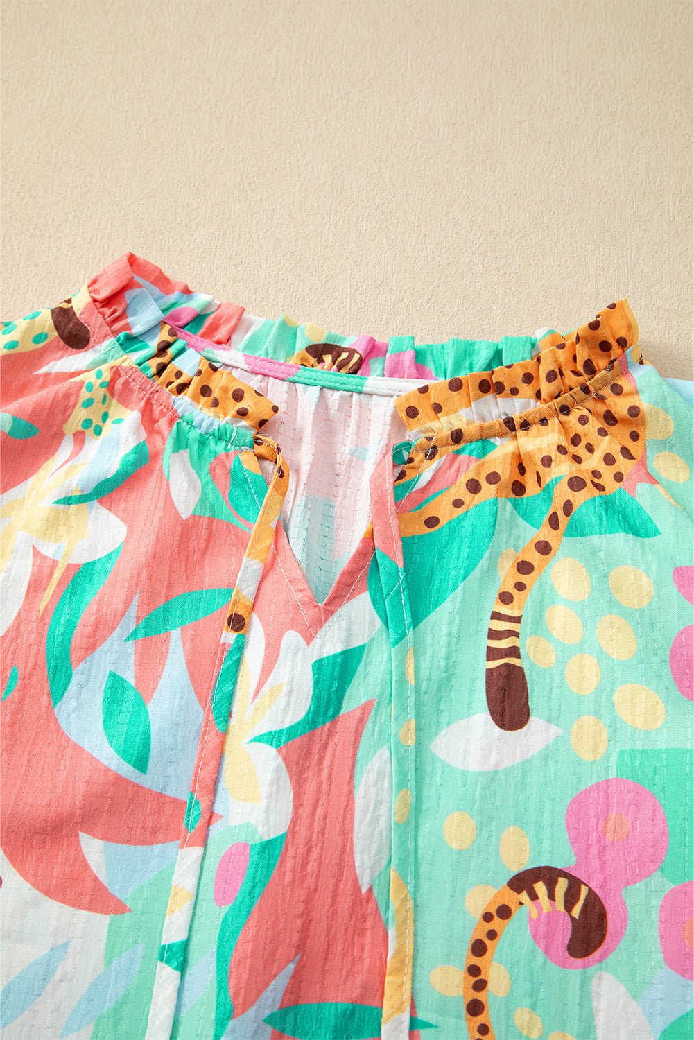 Magnolia Tie Summer Floral Blouse - Hello Beautiful BoutiqueBlouses & ShirtsThreaded Pear