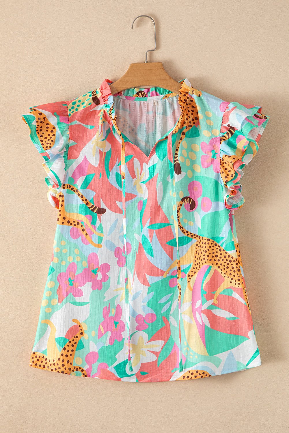 Magnolia Tie Summer Floral Blouse - Hello Beautiful BoutiqueBlouses & ShirtsThreaded Pear