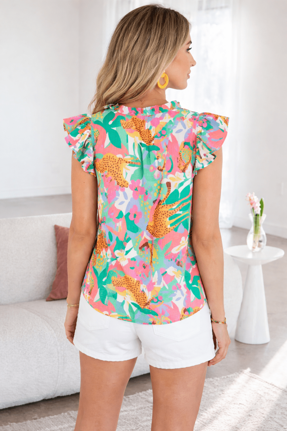 Magnolia Tie Summer Floral Blouse - Hello Beautiful BoutiqueBlouses & ShirtsThreaded Pear
