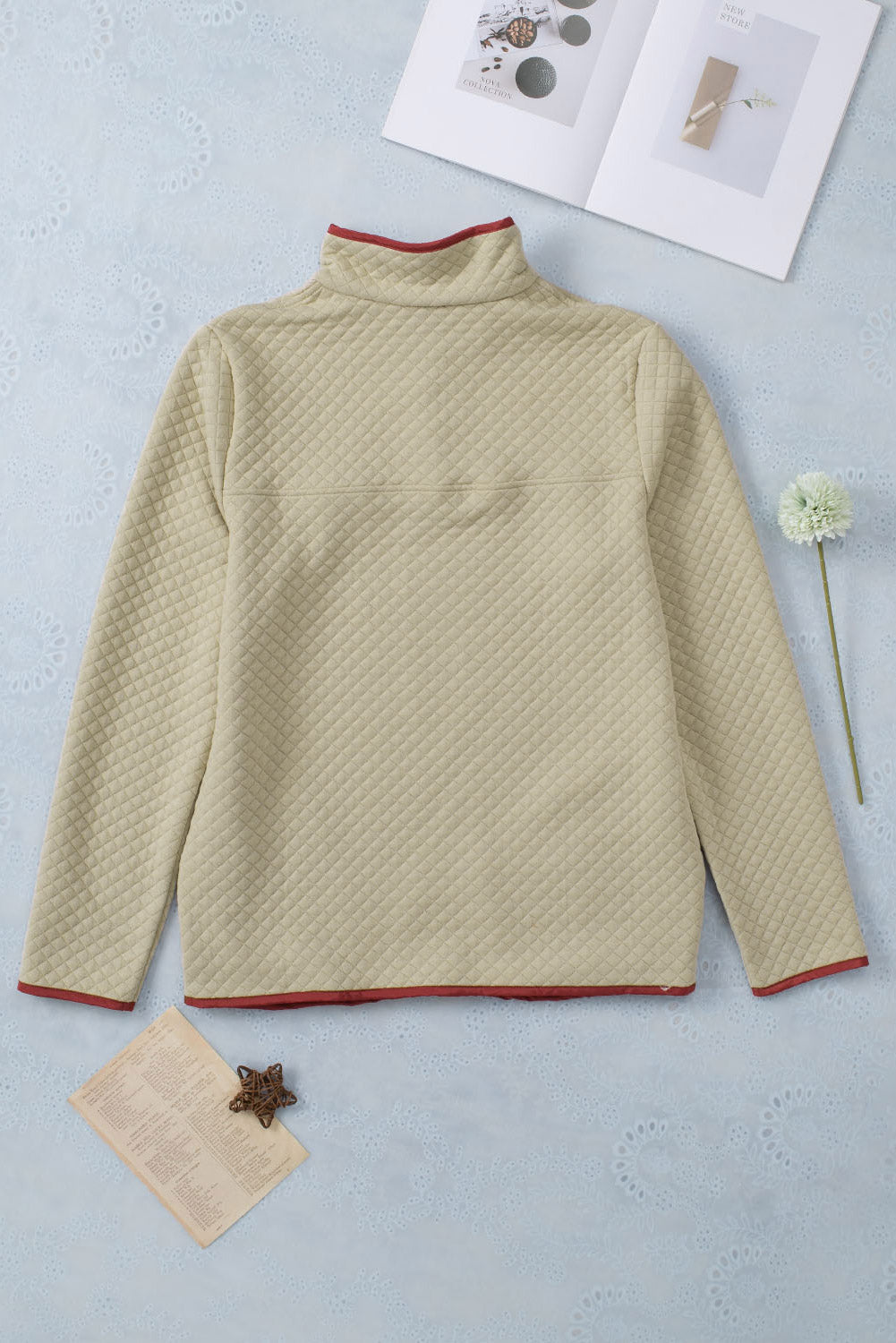 Maisie Binding Snap Geometric Pullover - Hello Beautiful Boutique20% OFFThreaded Pear