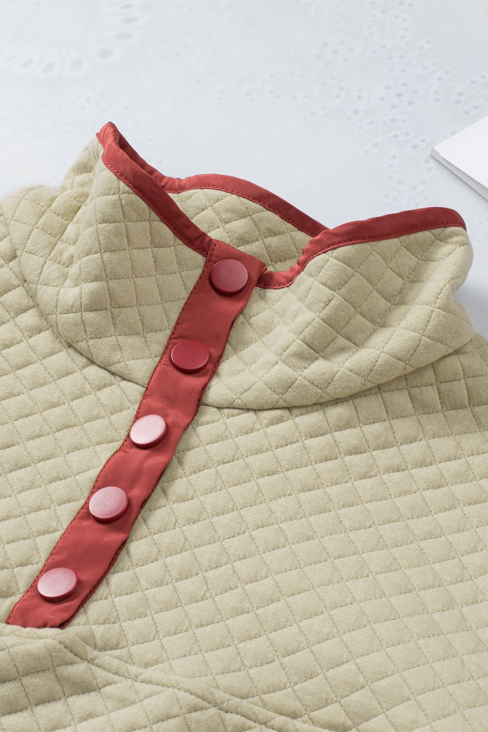 Maisie Binding Snap Geometric Pullover - Hello Beautiful Boutique20% OFFThreaded Pear