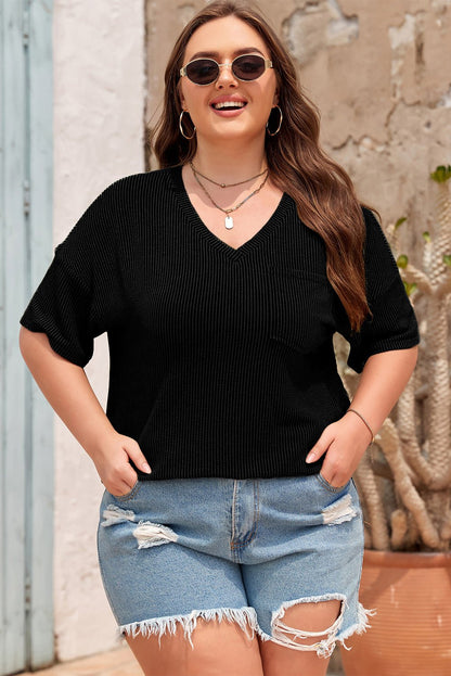 Maisie Shoulder T Shirt PLUS T-Shirt - Hello Beautiful BoutiquePlus Size Tops & TeesThreaded Pear