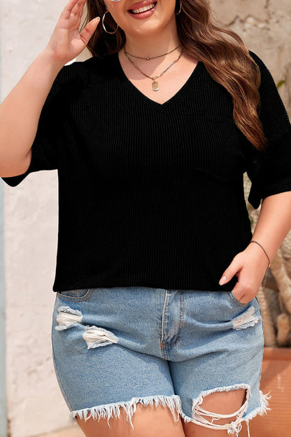 Maisie Shoulder T Shirt PLUS T-Shirt - Hello Beautiful BoutiquePlus Size Tops & TeesThreaded Pear