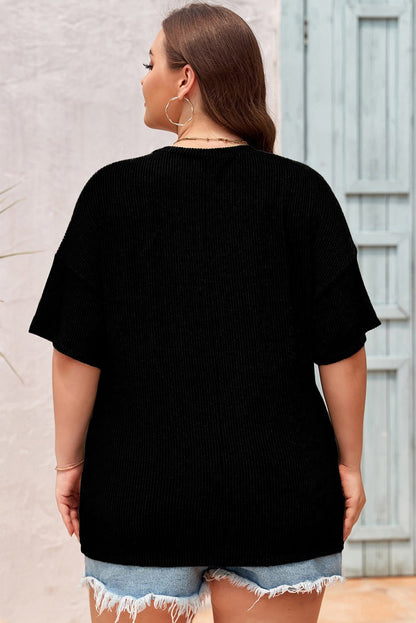Maisie Shoulder T Shirt PLUS T-Shirt - Hello Beautiful BoutiquePlus Size Tops & TeesThreaded Pear