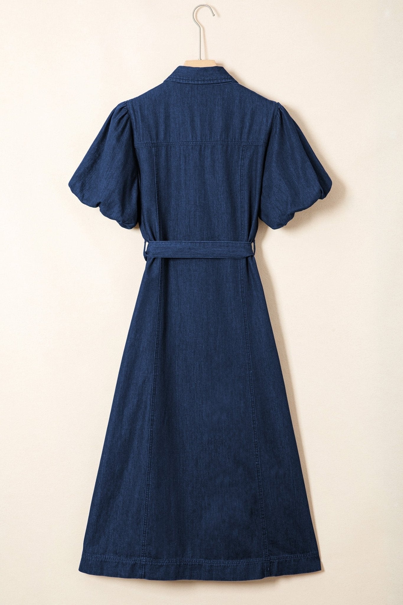 Makayla Bubble Sleeve Long Dress - Hello Beautiful BoutiqueMidi DressesThreaded Pear