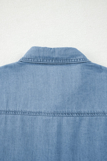Makenna Myosotis Down Slim Shirt - Hello Beautiful BoutiqueBlouses & ShirtsThreaded Pear
