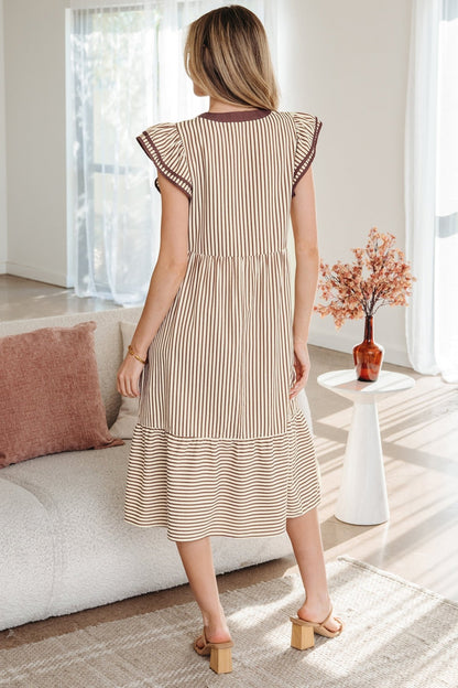 Makenzie Contrast Trim Midi Dress - Hello Beautiful BoutiqueMidi DressesThreaded Pear