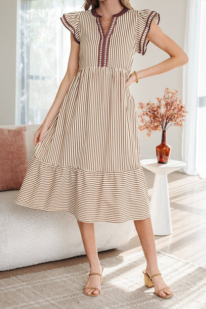 Makenzie Contrast Trim Midi Dress - Hello Beautiful BoutiqueMidi DressesThreaded Pear