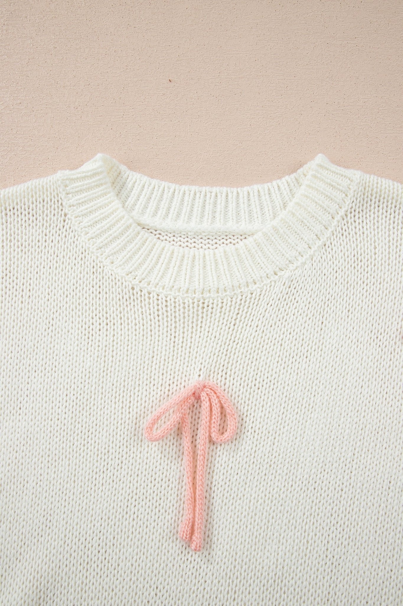 Malani Bow Knot Loose Sweater - Hello Beautiful BoutiqueShort Sleeve SweatersThreaded Pear