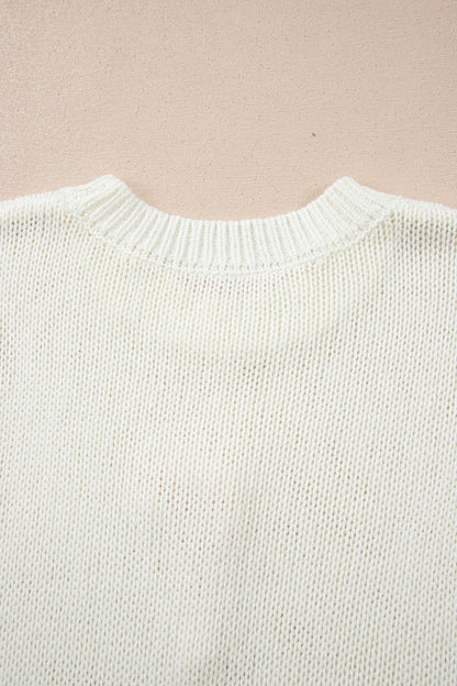 Malani Bow Knot Loose Sweater - Hello Beautiful BoutiqueShort Sleeve SweatersThreaded Pear
